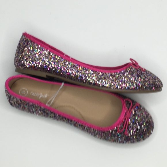 Lesley Glitter Ballet Flat - Cat & Jack Girl's 5 - Picture 6 of 7